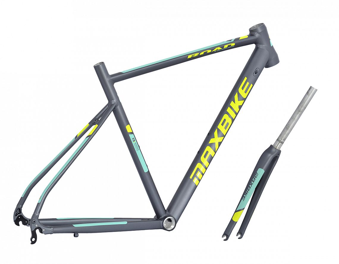 rámový set Maxbike Road 480mm + vidlice Carbon šedý